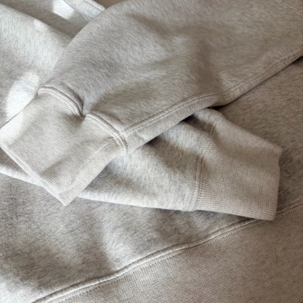 Abercrombie & Fitch Shawl Collar Henley pullover Sweatshirt, heather gray, XL - Picture 8 of 10